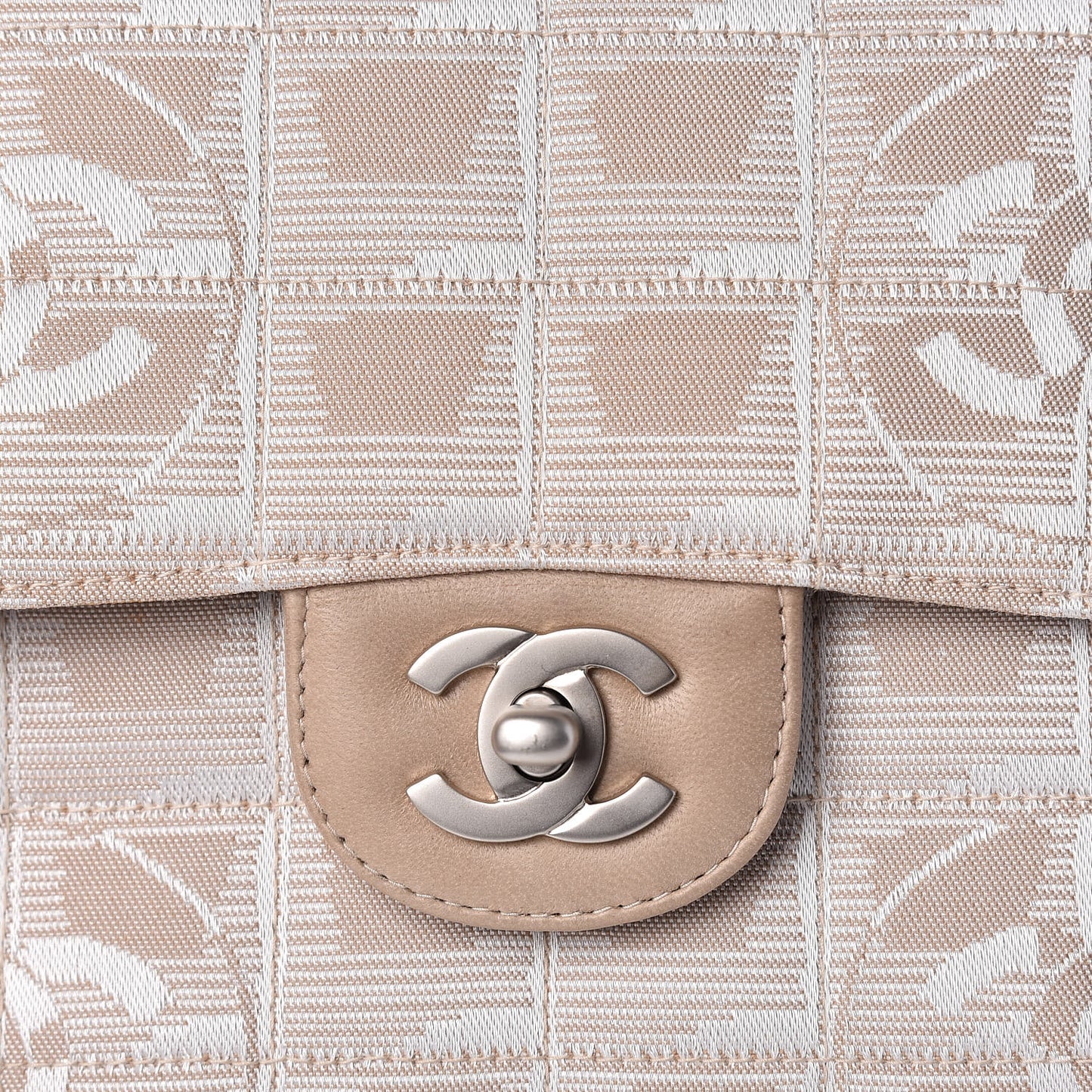 Nylon Medium Travel Flap Light Beige