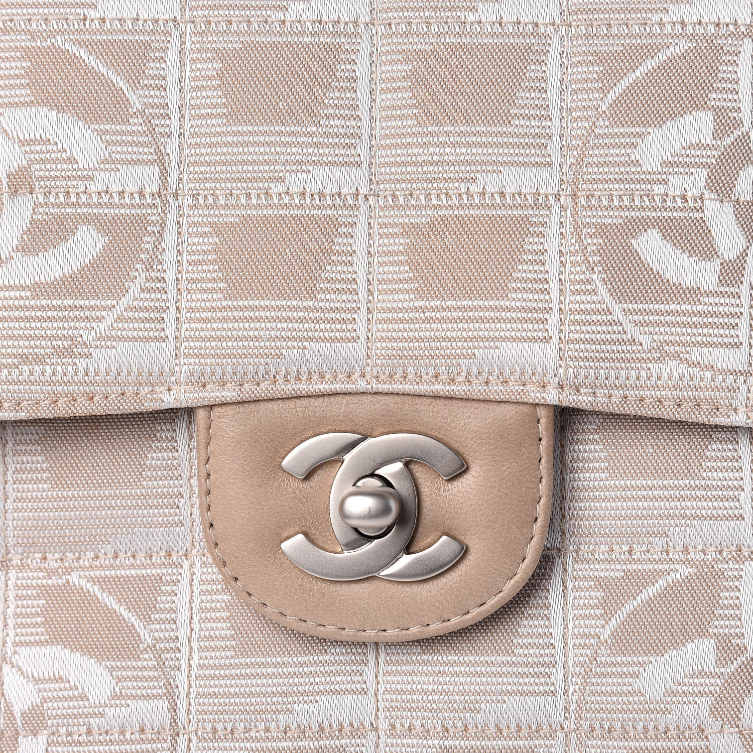 Chanel Nylon Medium Travel Flap Light Beige 8 of 17
