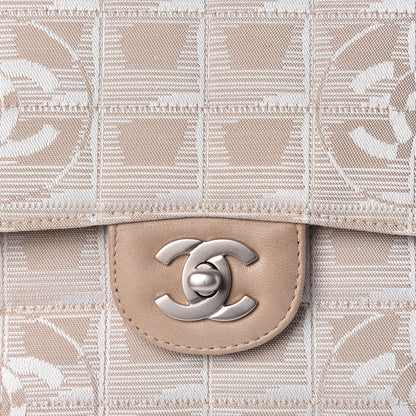 Chanel Nylon Medium Travel Flap Light Beige 8 of 17