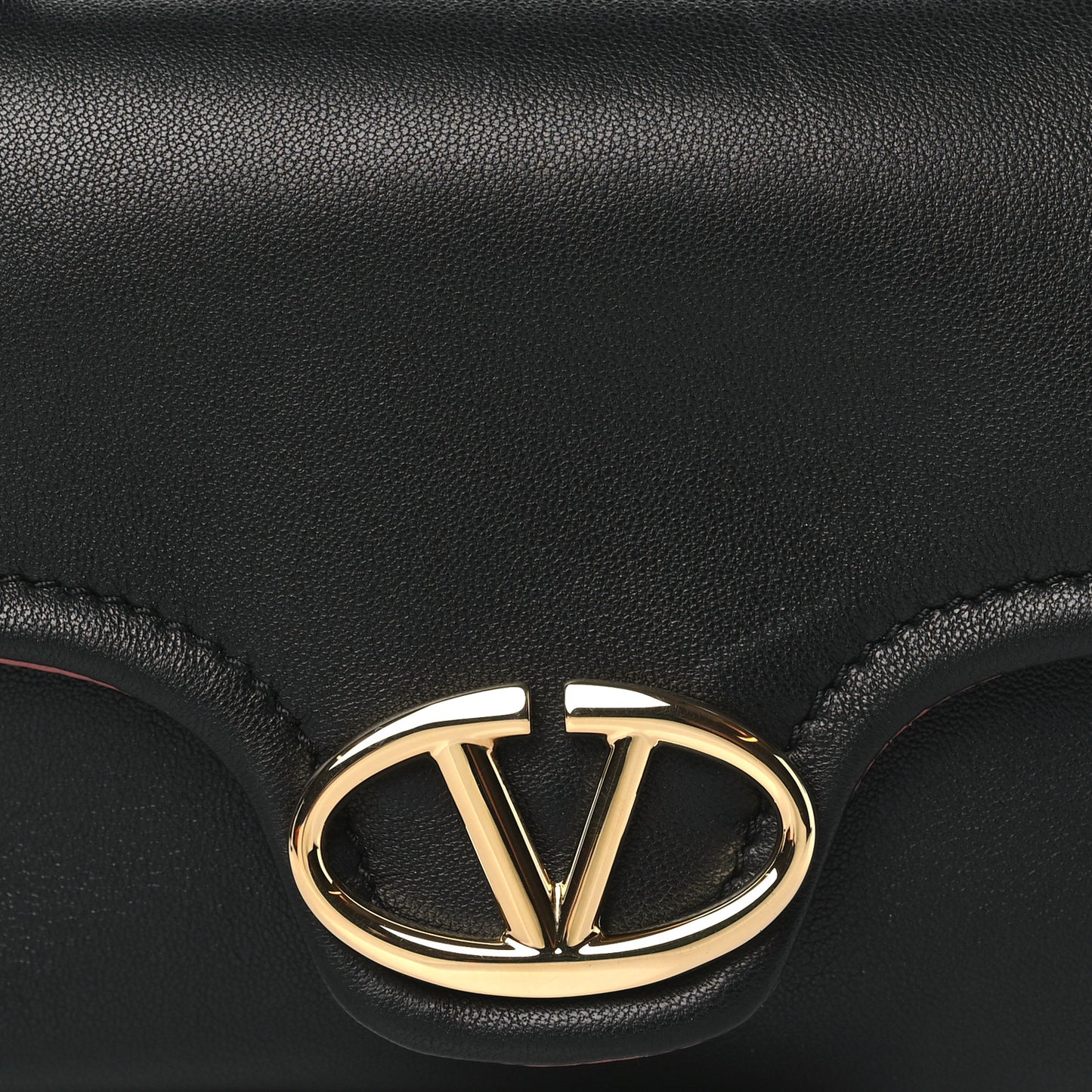 Lambskin Vlogo Mini Crossbody Bag Black