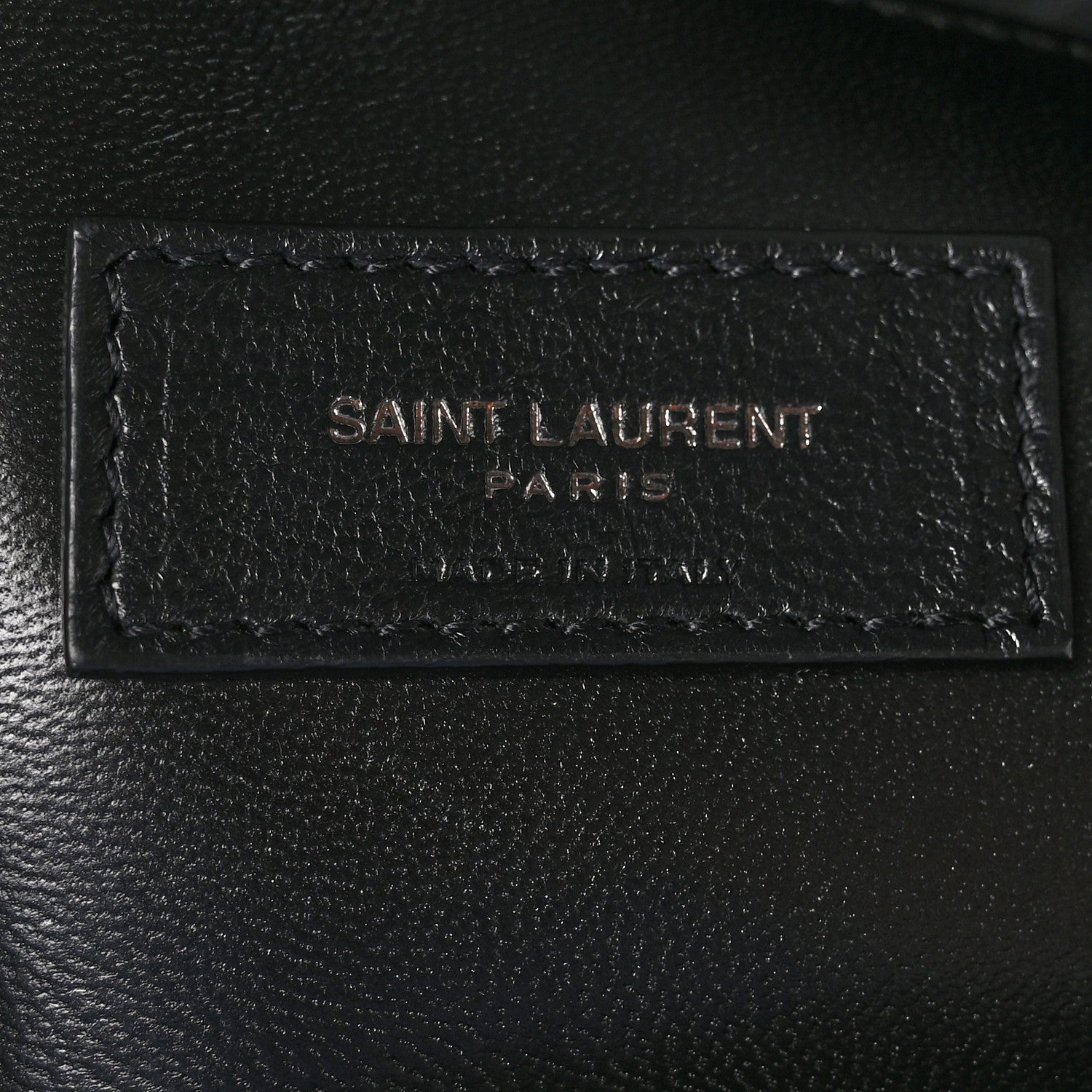 Saint Laurent Calfskin Crocodile Embossed Medium West Hollywood Monogram Fold-Over Grey 8 of 11