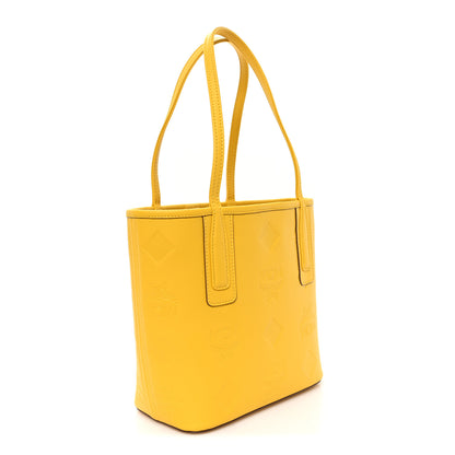 MCM Calfskin Maxi Monogram Mini Liz Tote Old Gold 4 of 11