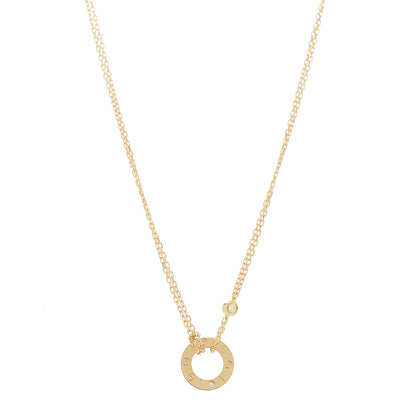 Cartier 18K Yellow Gold 2 Diamond LOVE Necklace 1 of 5