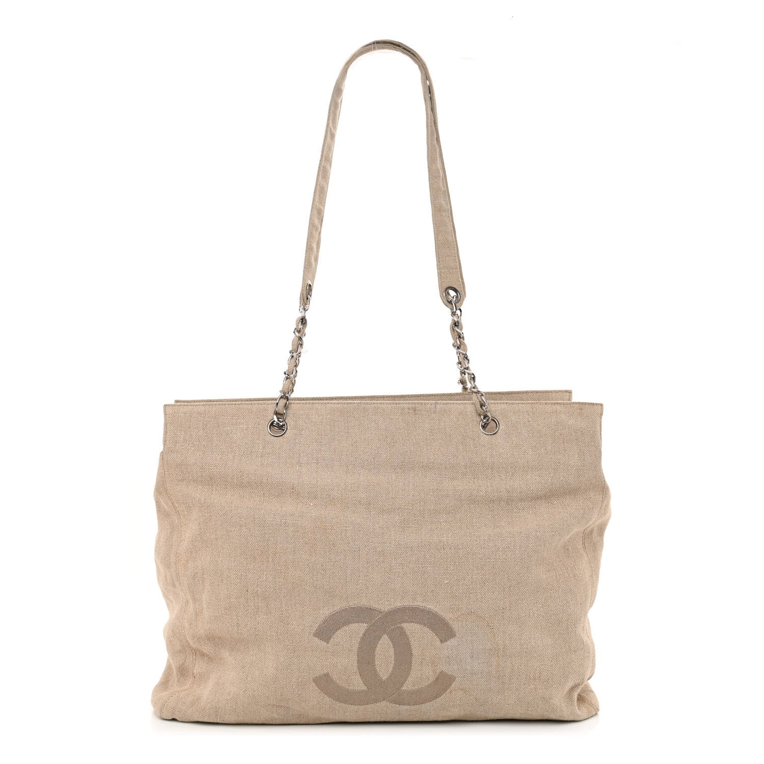 Chanel Linen CC Tote Beige 1 of 18