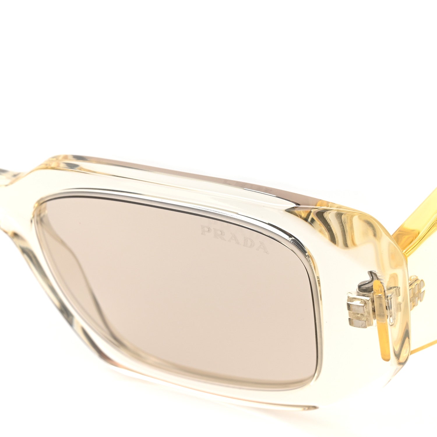 Prada Acetate Symbole Sunglasses SPR 17W Transparent Gold 7 of 8
