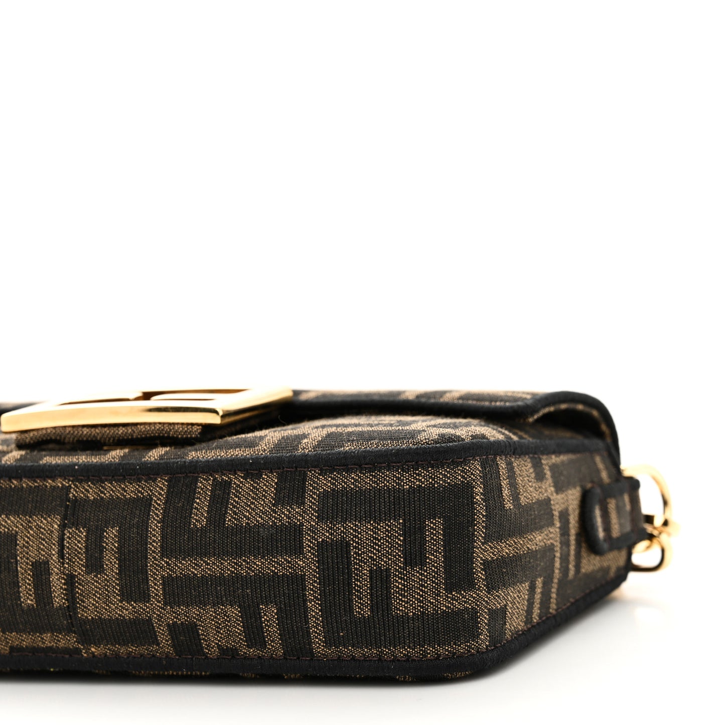 Fabric Jacquard FF 1974 Mini Baguette Tobacco Moro Black