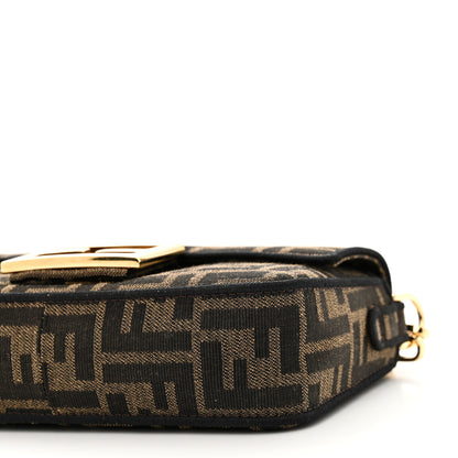 Fendi Fabric Jacquard FF 1974 Mini Baguette Tobacco Moro Black 10 of 10
