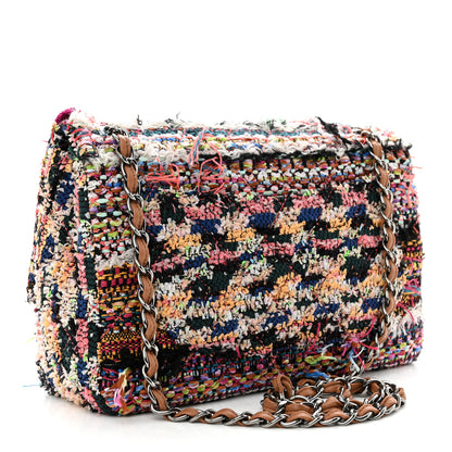 Chanel Tweed Pompom Paris Dubai Jumbo Flap Bag Multicolor 3 of 11