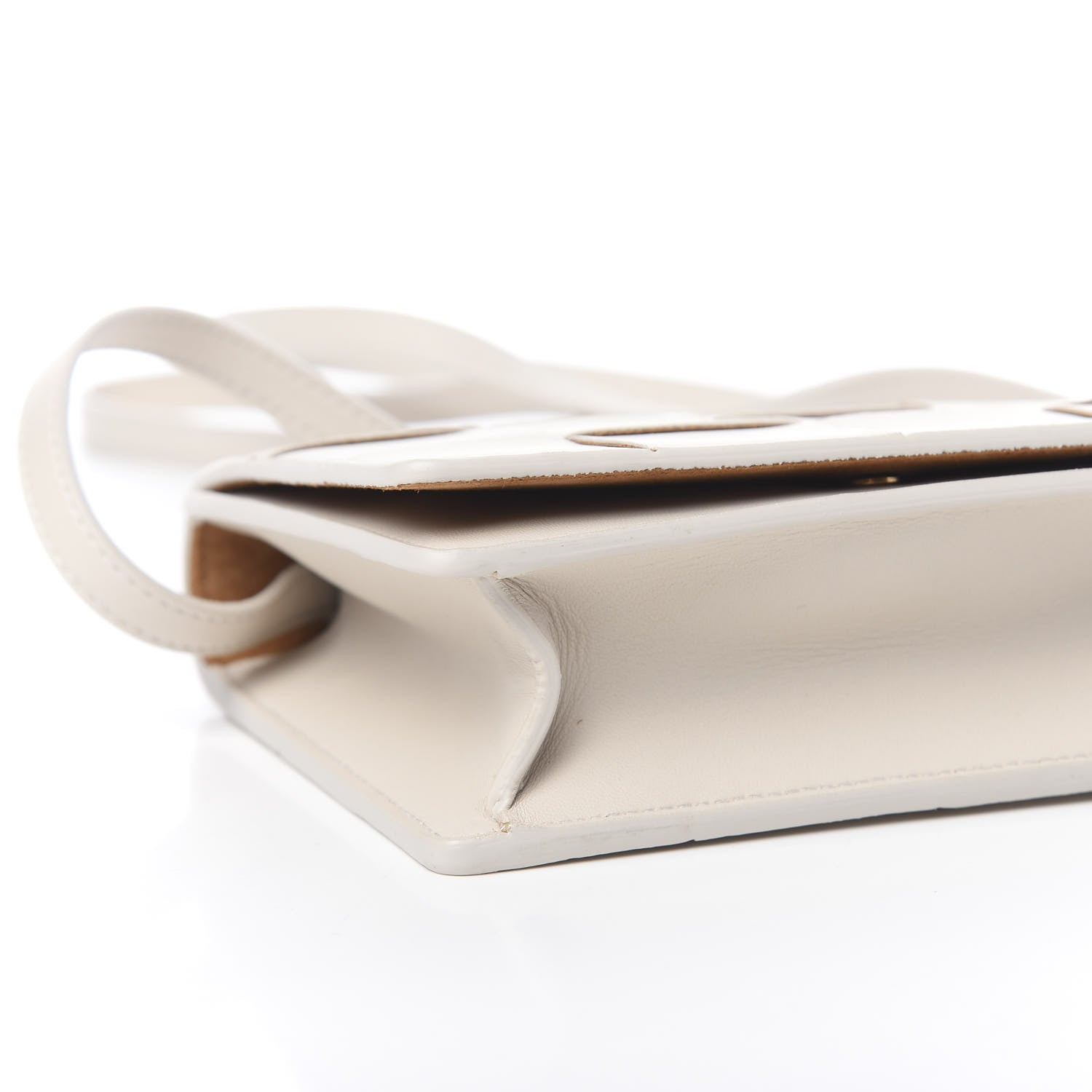 Bottega Veneta Lambskin Maxi Intrecciato Mini Cassette Crossbody Bag White 7 of 9