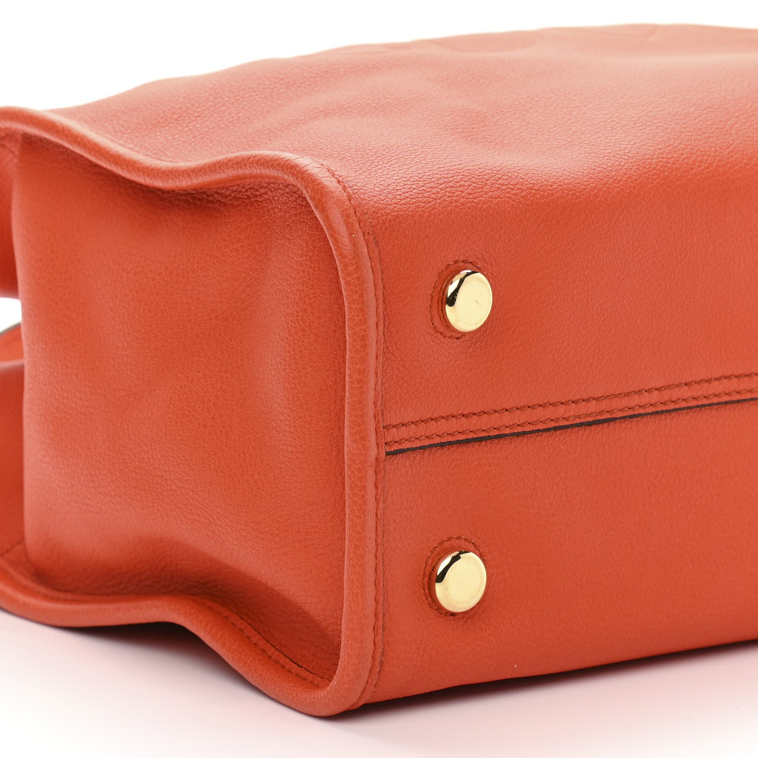 Gucci Pebbled Calfskin Small Logo Tote Deep Orange 8 of 11
