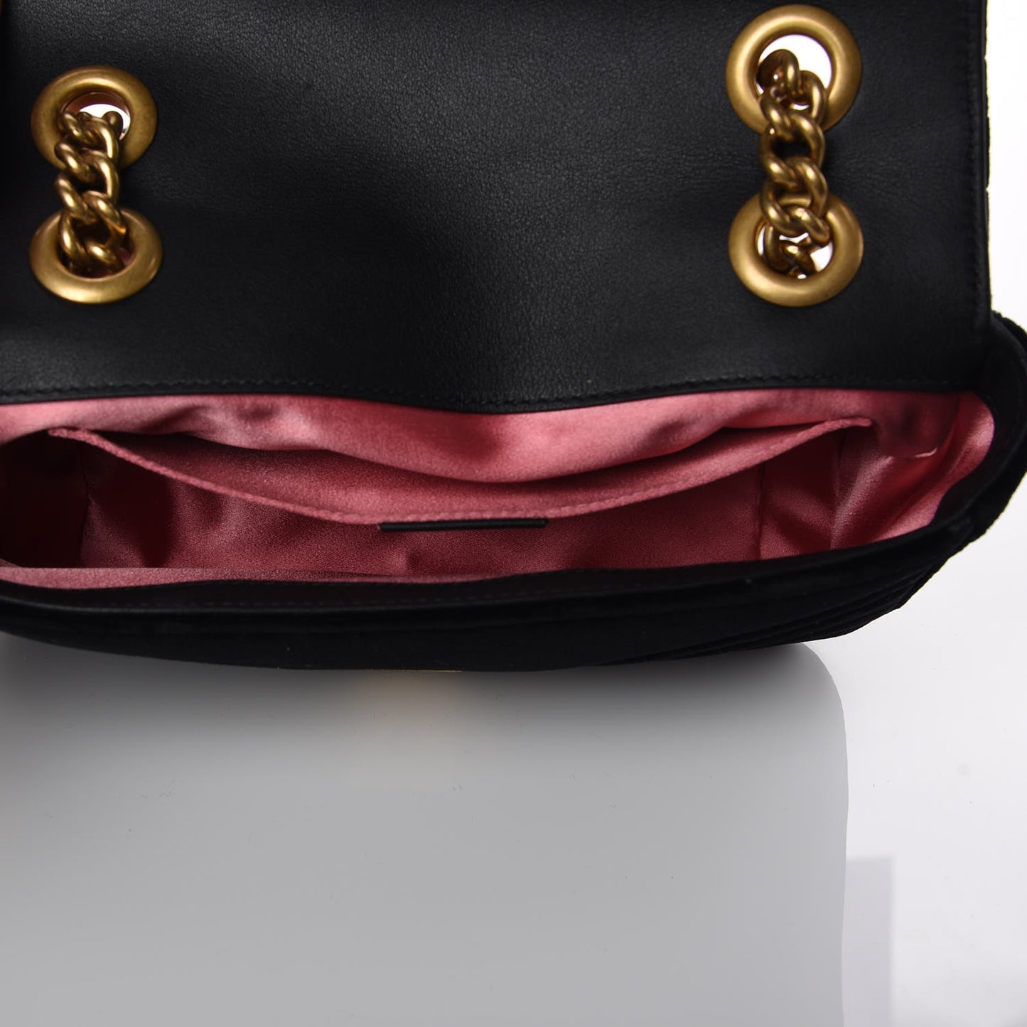 Velvet Matelasse Mini GG Marmont Shoulder Bag Black