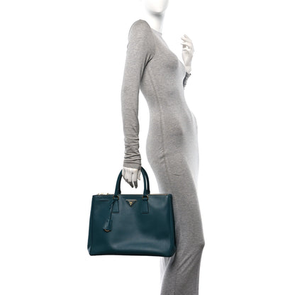 Prada Saffiano Lux Large Galleria Double Zip Tote Ottanio 2 of 10