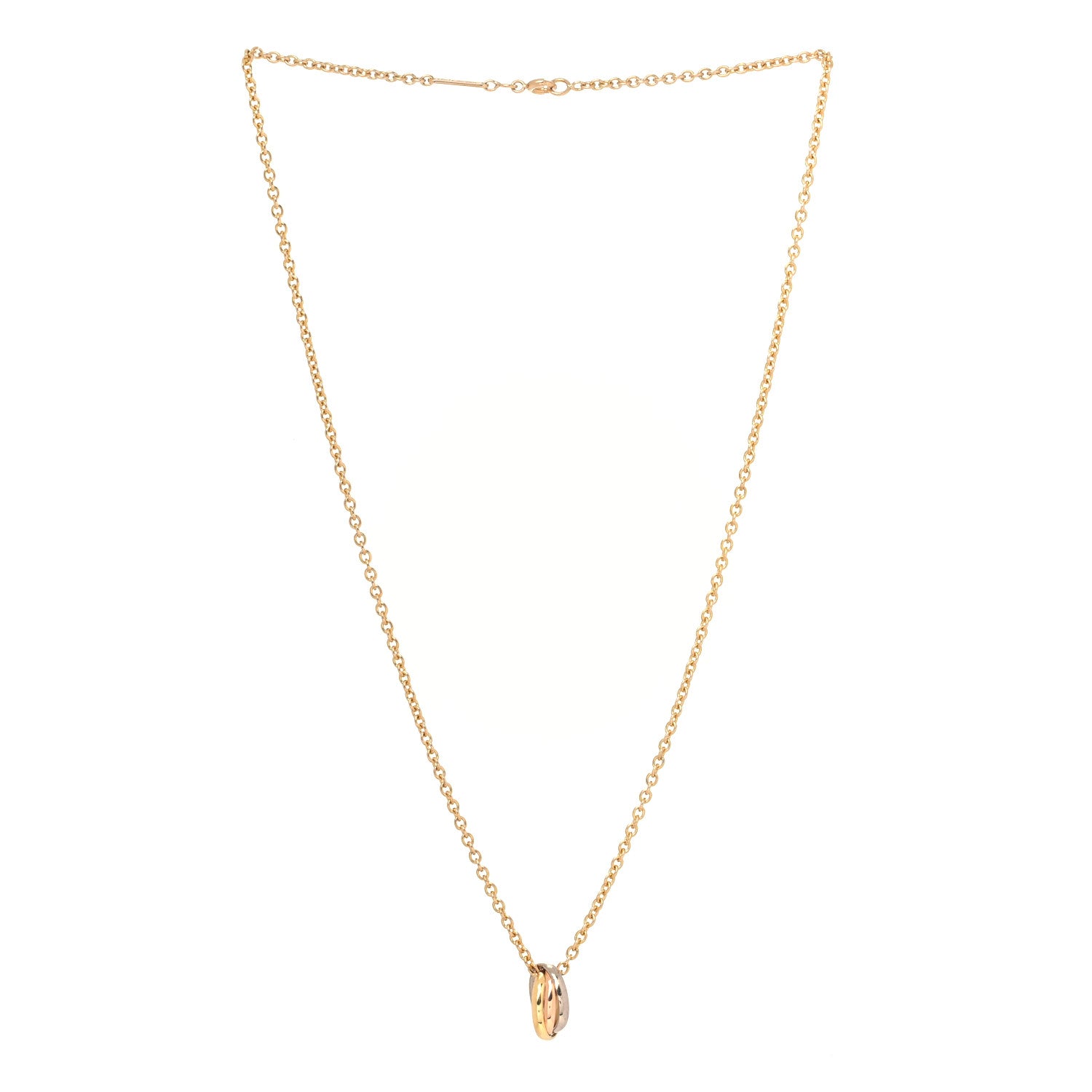 Cartier 18K Pink Yellow White Gold Baby Trinity Pendant Necklace 2 of 4