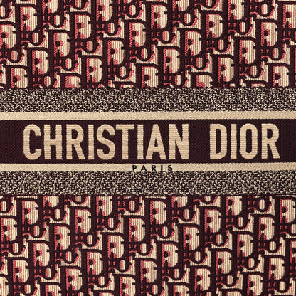 Christian Dior Oblique Large Book Tote Burgundy Multicolor 7 of 10