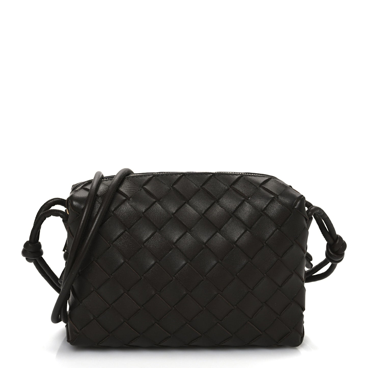 Nappa Intrecciato Mini Loop Camera Bag Light Brown