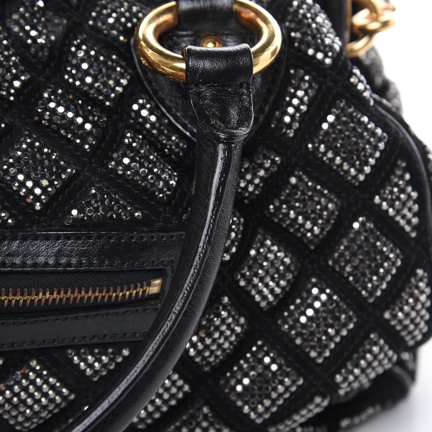 Marc Jacobs Suede Crystal Quilted Stam Black 13 of 18