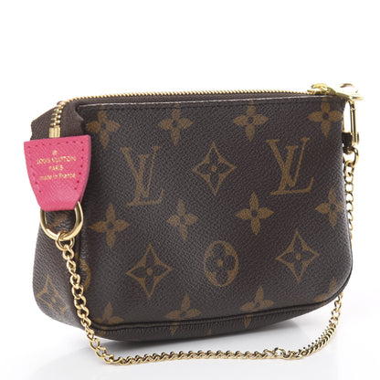 Louis Vuitton Monogram 2019 Christmas Animation Mini Courchevel Pochette Accessories Fuchsia 2 of 6