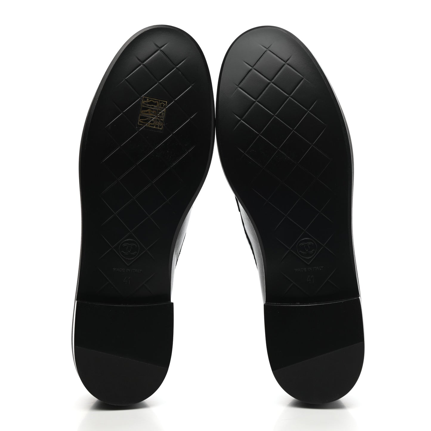 Lambskin Quilted CC Turnlock Loafers 41 Black