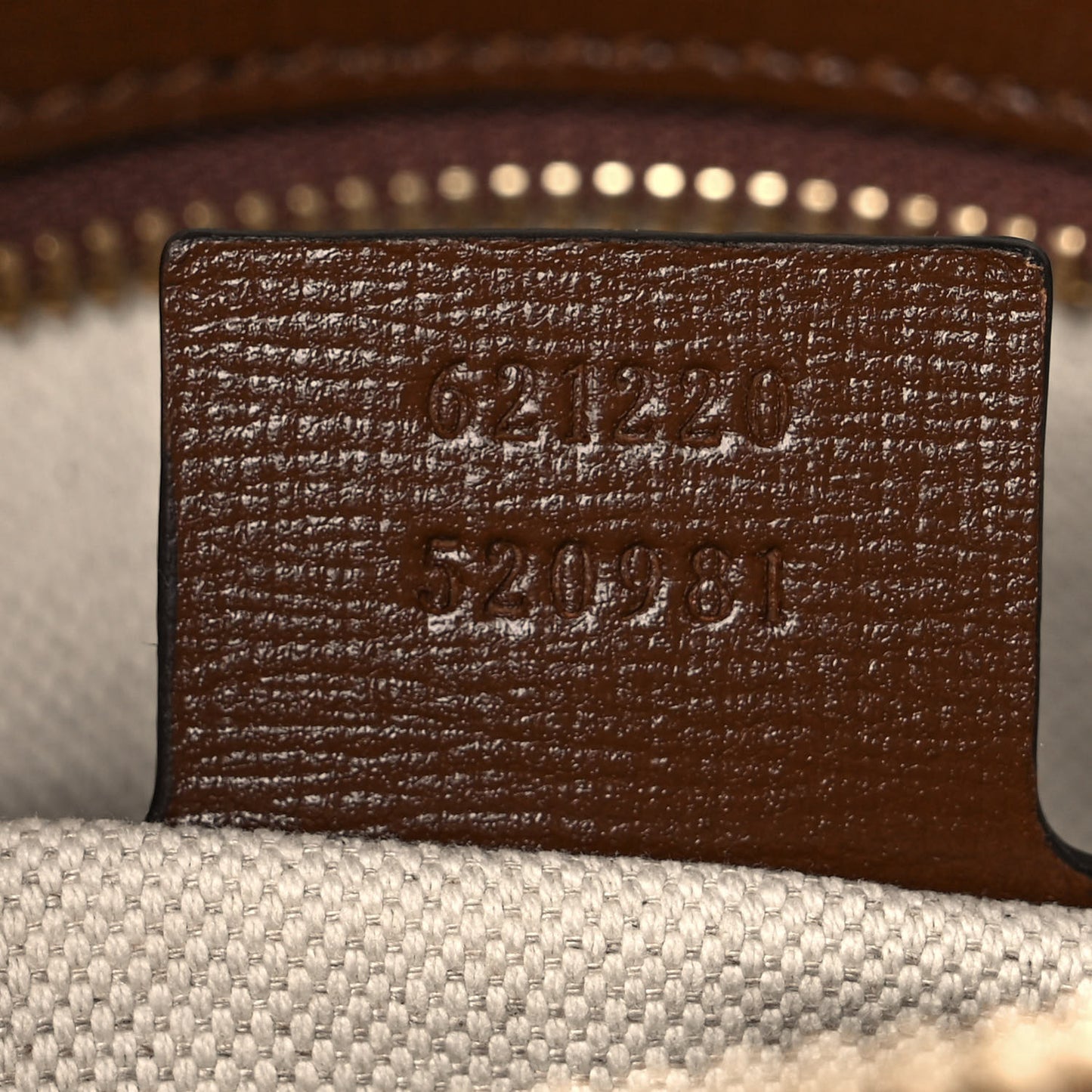 GG Supreme Monogram Azalea Calfskin Small Horsebit 1955 Top Handle Bag Beige Ebony Brown Sugar