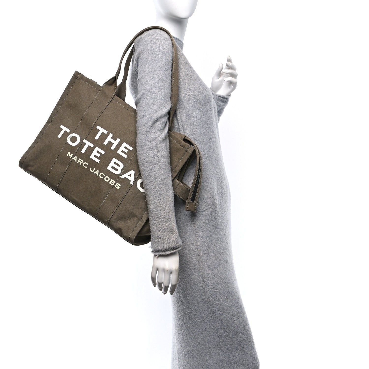 Marc Jacobs Cotton Canvas Large The Tote Bag Slate Green 2 of 13