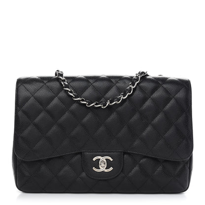 Chanel Caviar Quilted Jumbo Single Flap Black 1 of 9
