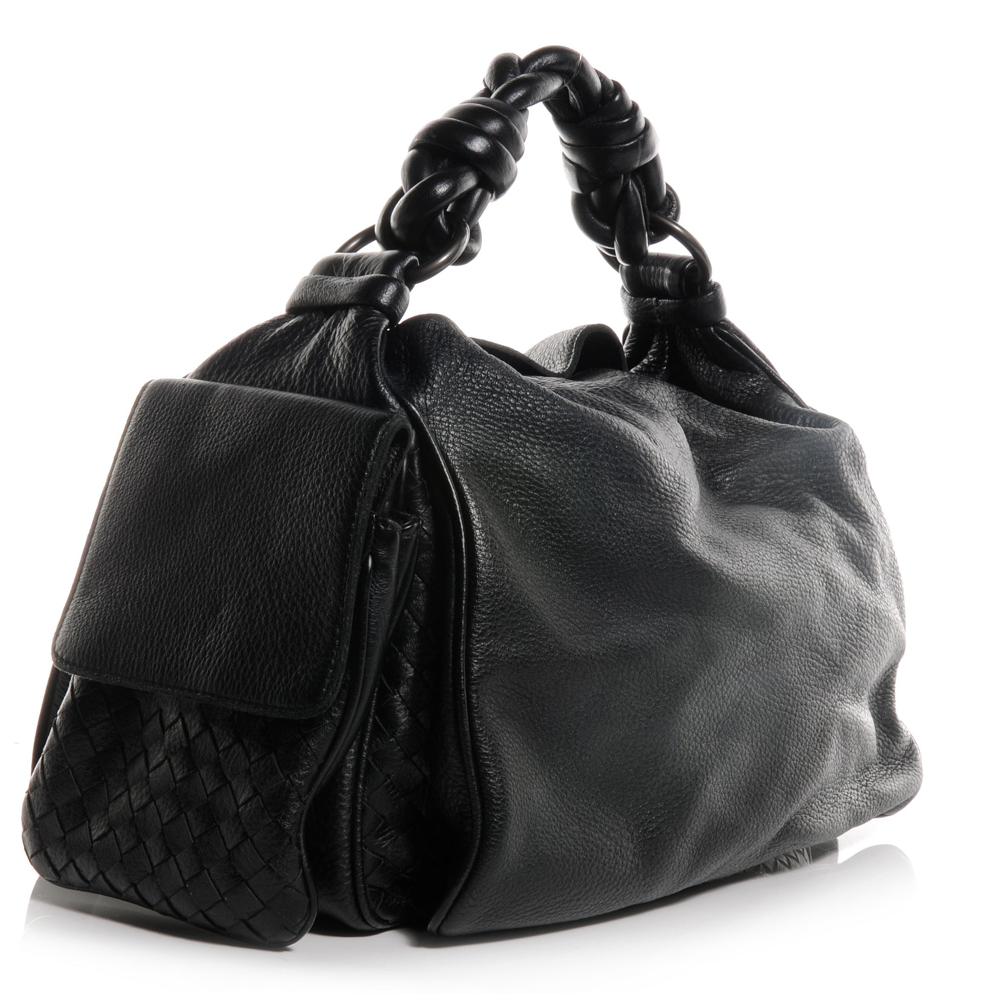 Bottega Veneta Cervo Cocker Hobo Nero Black 3 of 9