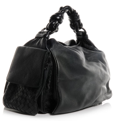 Bottega Veneta Cervo Cocker Hobo Nero Black 3 of 9