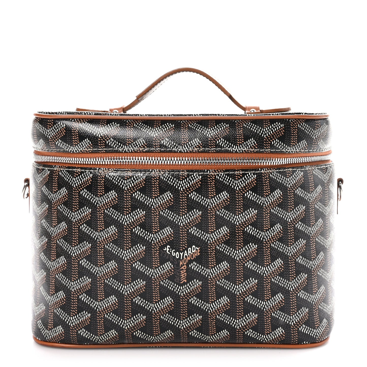 Goyardine Muse Vanity Case Black Gold