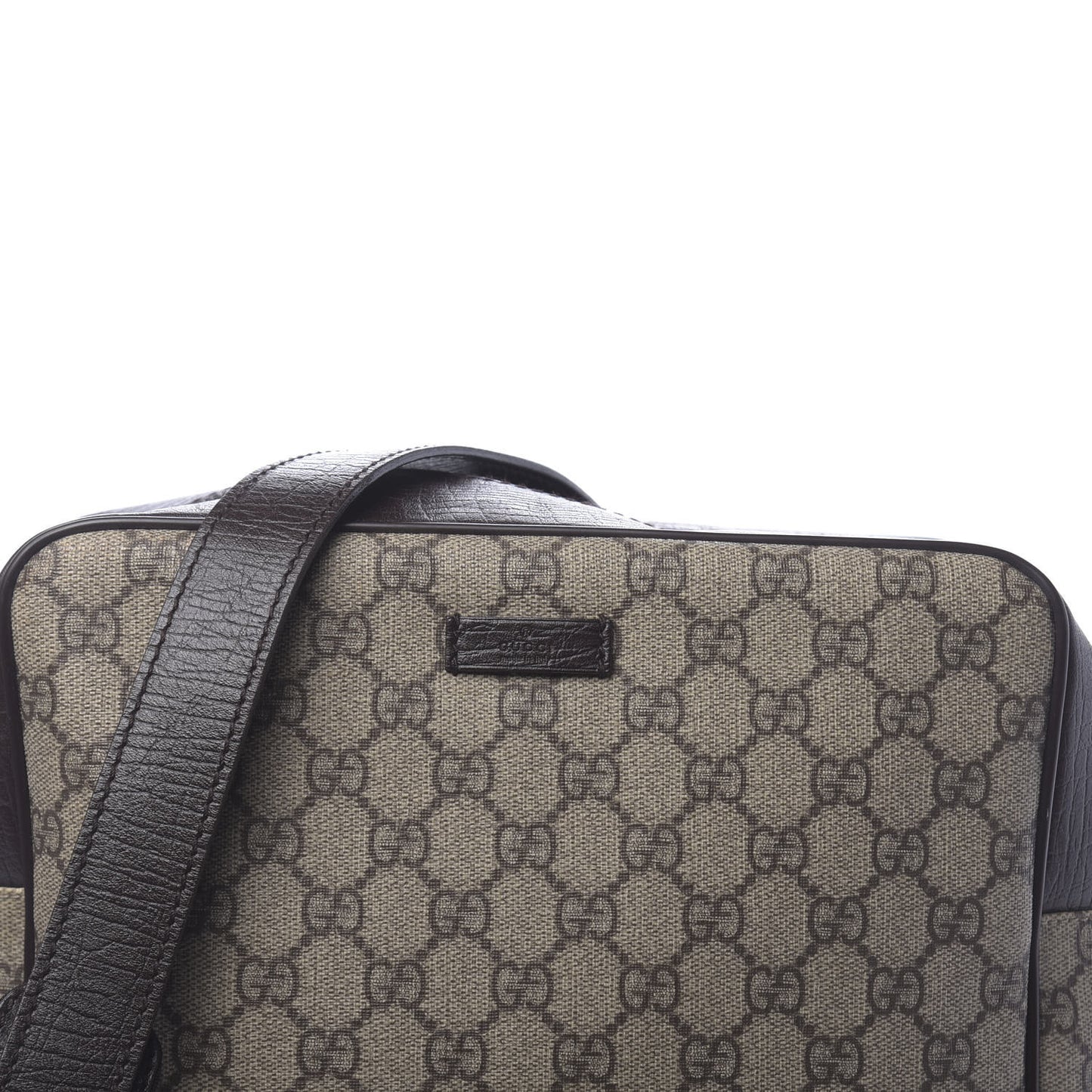 GG Supreme Monogram Web Messenger Brown
