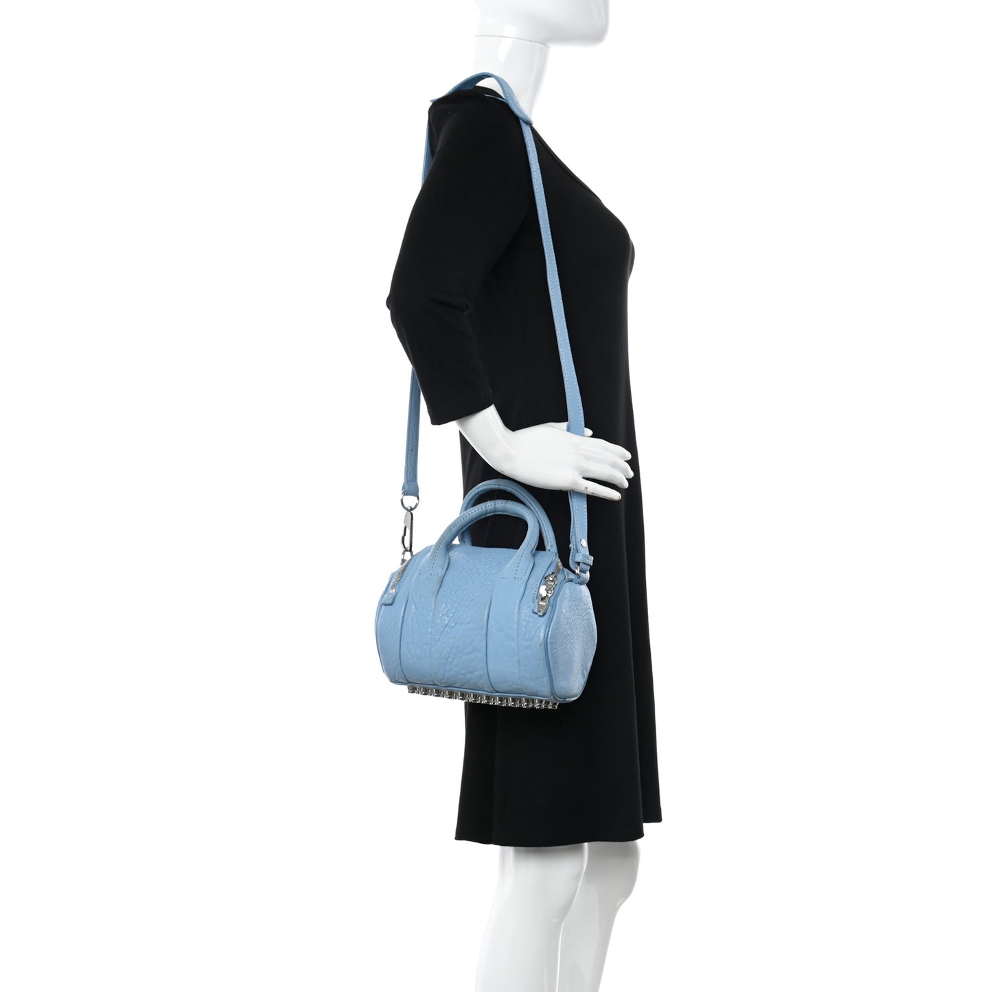 Pebbled Lambskin Mini Rockie Atlas Rhodium Hardware