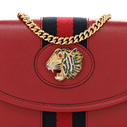 Gucci Textured Calfskin Web Mini Rajah Slim Flap Shoulder Bag Romantic Cherry 8 of 11