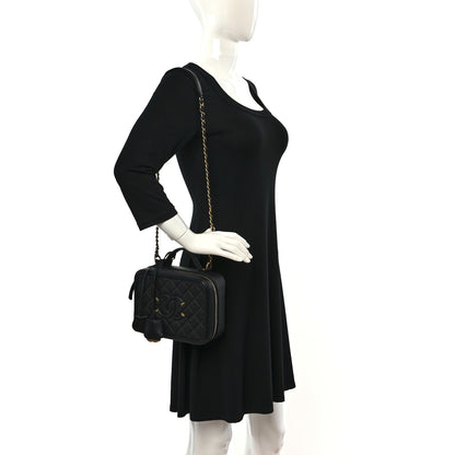Chanel Caviar Quilted Medium CC Filigree Vanity Case Black 2 of 9