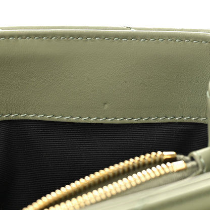 Saint Laurent Calfskin Y Quilted Monogram Small Loulou Chain Satchel Light Sage 13 of 13