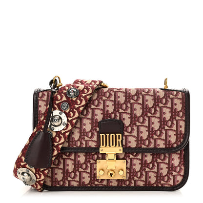 Christian Dior Oblique Dioraddict Flap Bag Burgundy 1 of 9