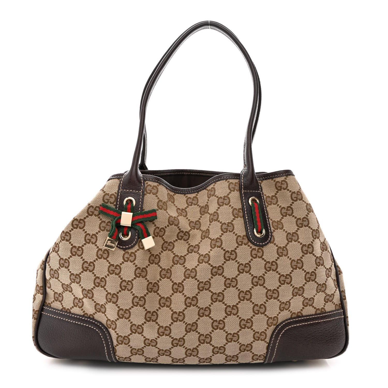 Gucci Monogram Medium Princy Tote Dark Brown 1 of 12