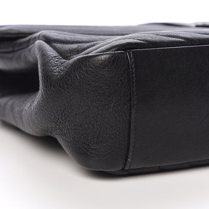 Saint Laurent Sheepskin Matelasse Chevron Monogram Large College Satchel Black 11 of 17