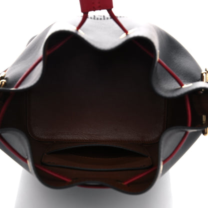 Fendi Vitello Grace F is Fendi Stamp Patch Perforated Small Mon Tresor Bucket Bag Black 5 of 11