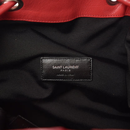 Saint Laurent Calfskin Medium Rider Bucket Bag Red 6 of 9