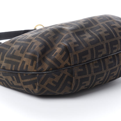 Fendi Zucca Cuoio Lucido Small Hobo Tobacco Moro 7 of 8