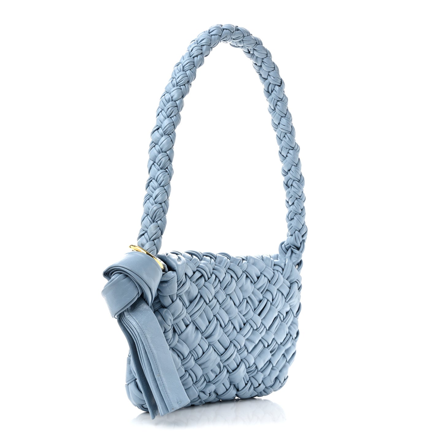 Calfskin Foulard Intreccio Kalimero Città Shoulder Bag Ice