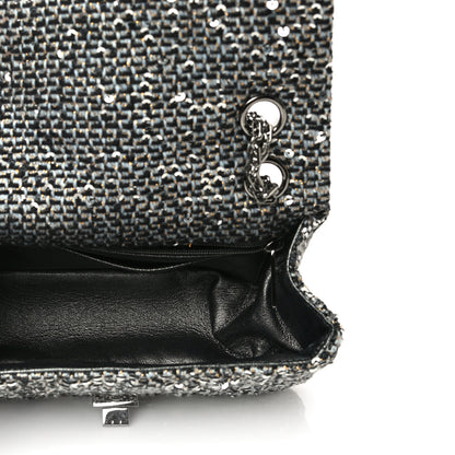 Chanel Tweed Quilted 2.55 Reissue Mini Flap Silver Black Gold 7 of 10