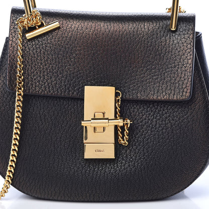 Chloe Grained Lambskin Mini Drew Shoulder Bag Black 10 of 13