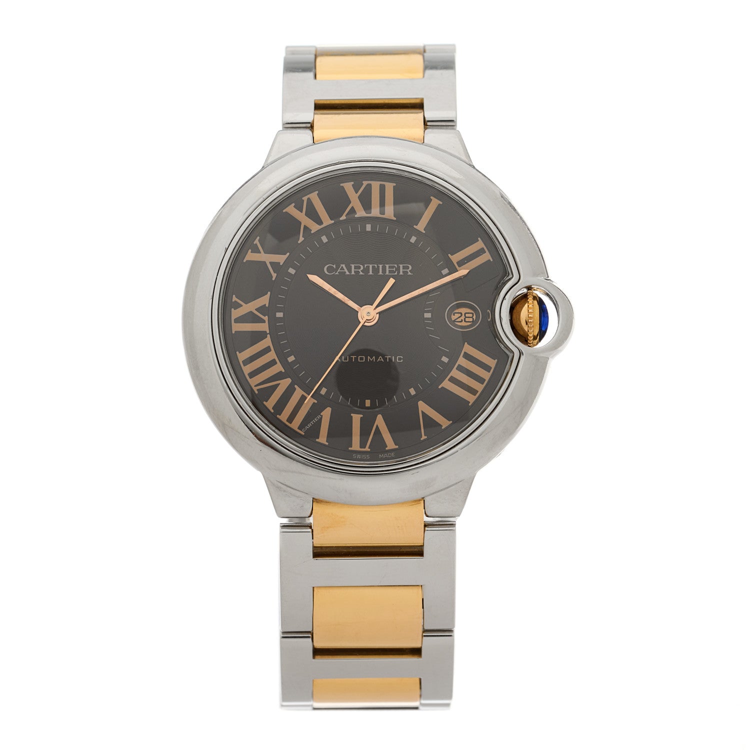 Cartier Stainless Steel 18K Pink Gold 42mm Ballon Bleu De Cartier Automatic Watch Chocolate 1 of 5