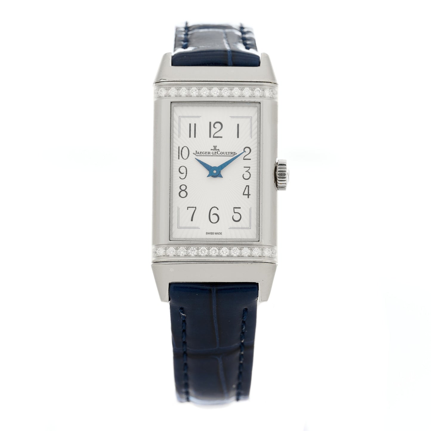 Stainless Steel Alligator Diamond 20mm Reverso One MonoFace Quartz Watch Q3288420