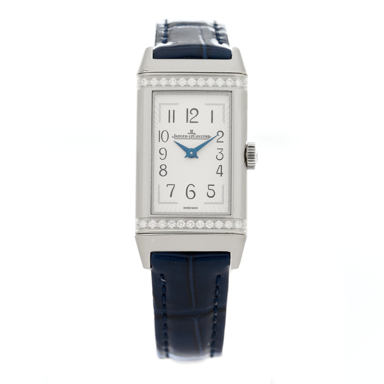 Jaeger-LeCoultre Stainless Steel Alligator Diamond 20mm Reverso One MonoFace Quartz Watch Q3288420 1 of 6