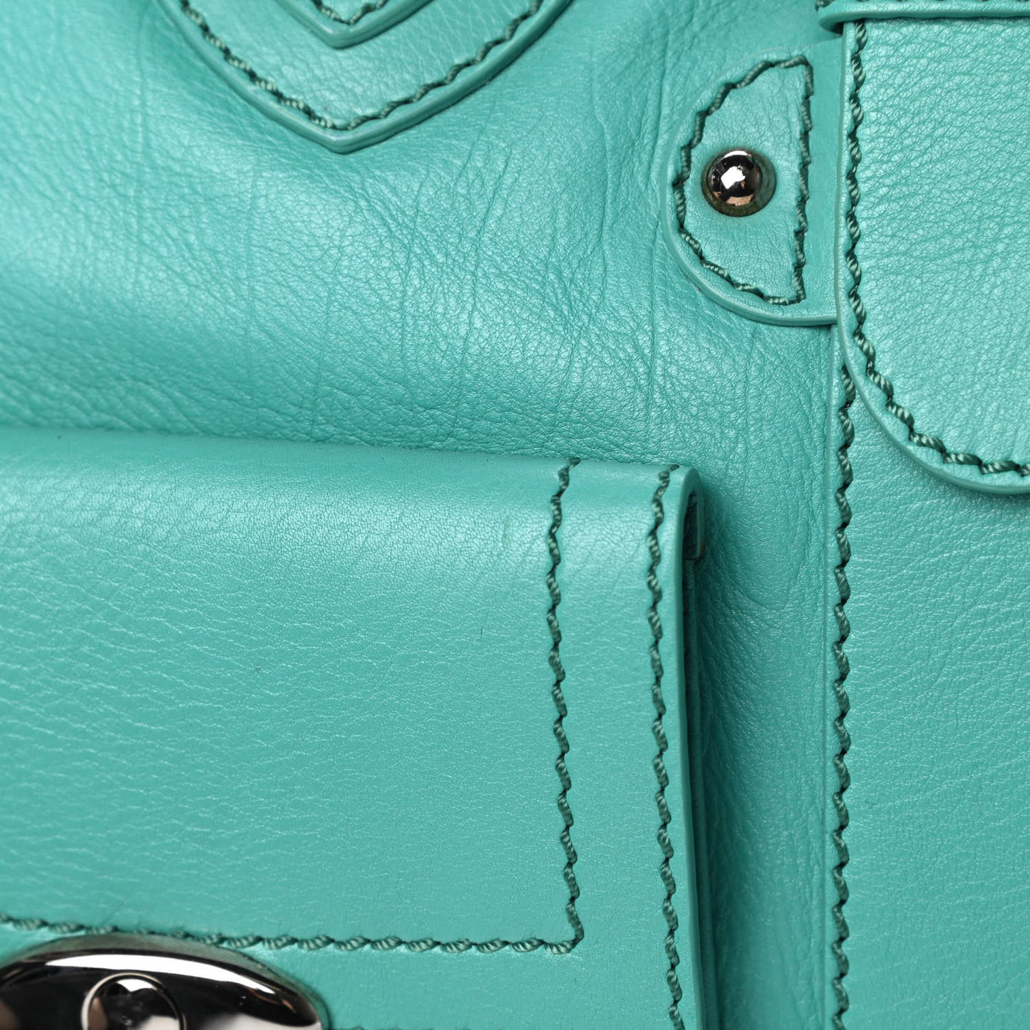 Calfskin Venetia Satchel Spearmint
