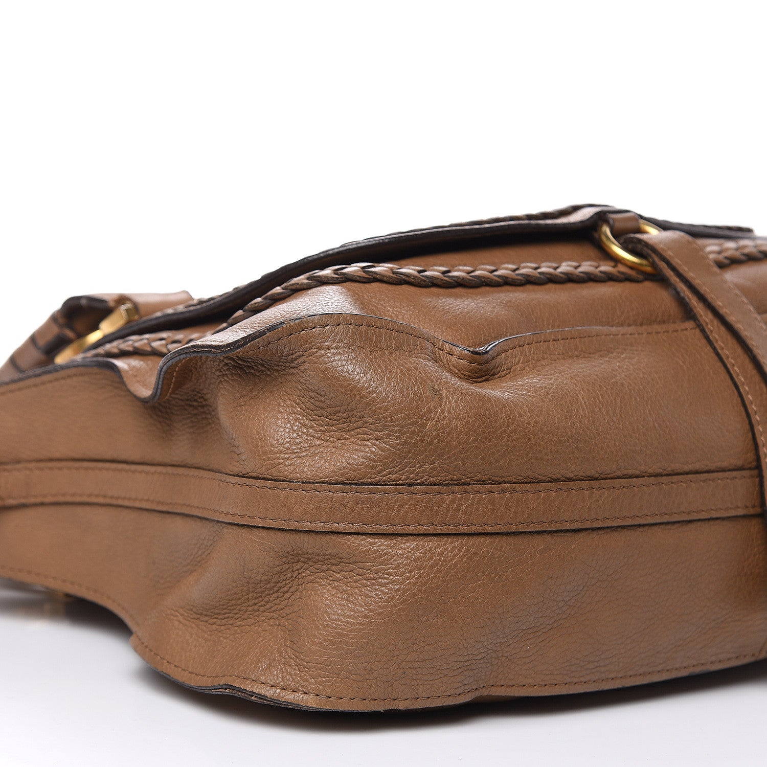 Chloe Calfskin Braided Medium Marcie Satchel Nut 8 of 19