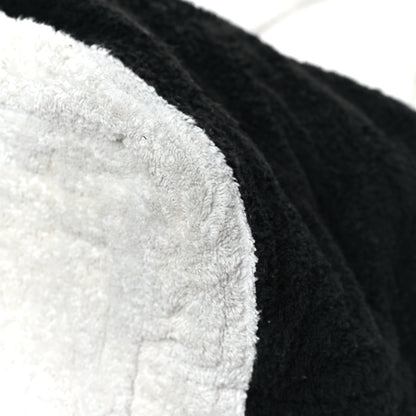 Chanel Terry Cotton CC Beach Tote Towel Set Black White 10 of 12