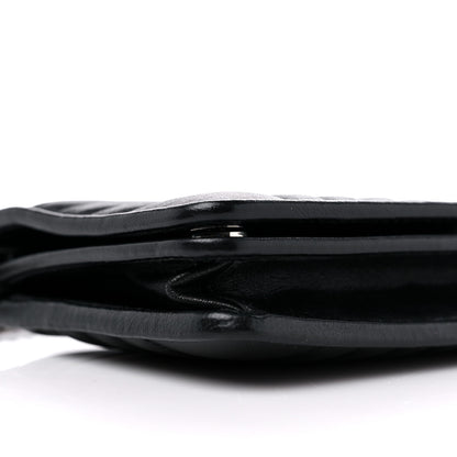 Prada Soft Calfskin Impunture Diagramme Chain Wallet Black 7 of 10