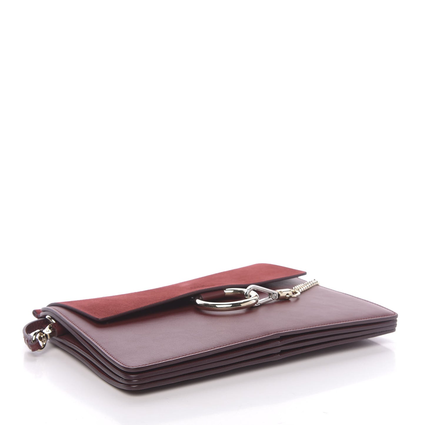 Calfskin Suede Medium Faye Shoulder Bag Plum Purple
